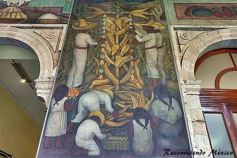 mural la fiesta del maiz de diego rivera
